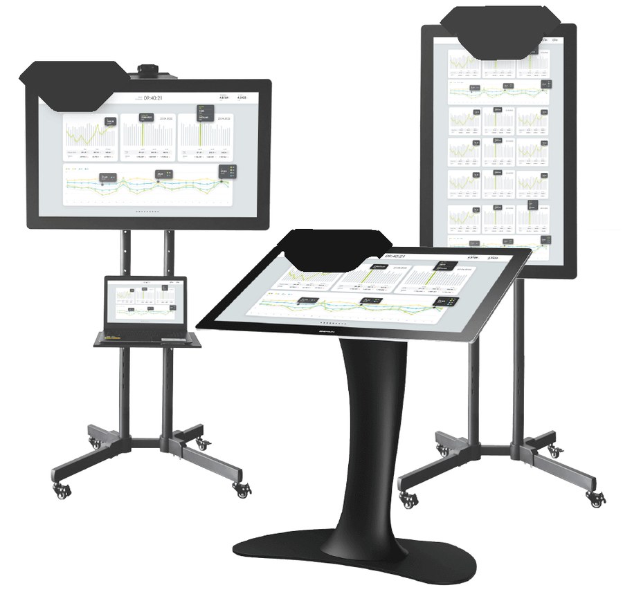 ST43-SLIM — 43″ Multi-Touch Display in three configurations